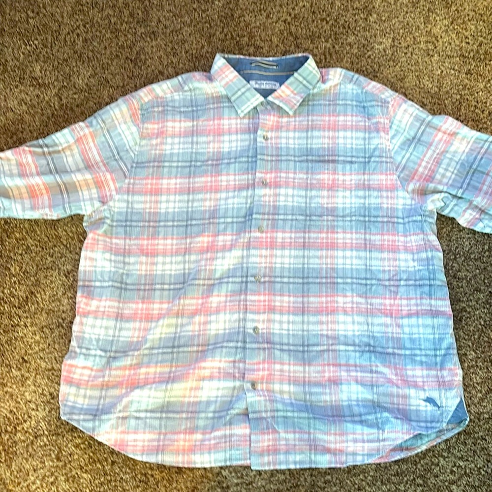 Tommy Bahama Corduroy Long Sleeve Plaid Button Down